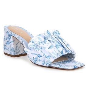 NWT Antonio Melani x Born on Fifth Amy Bird Pleated Leather Dress Mules